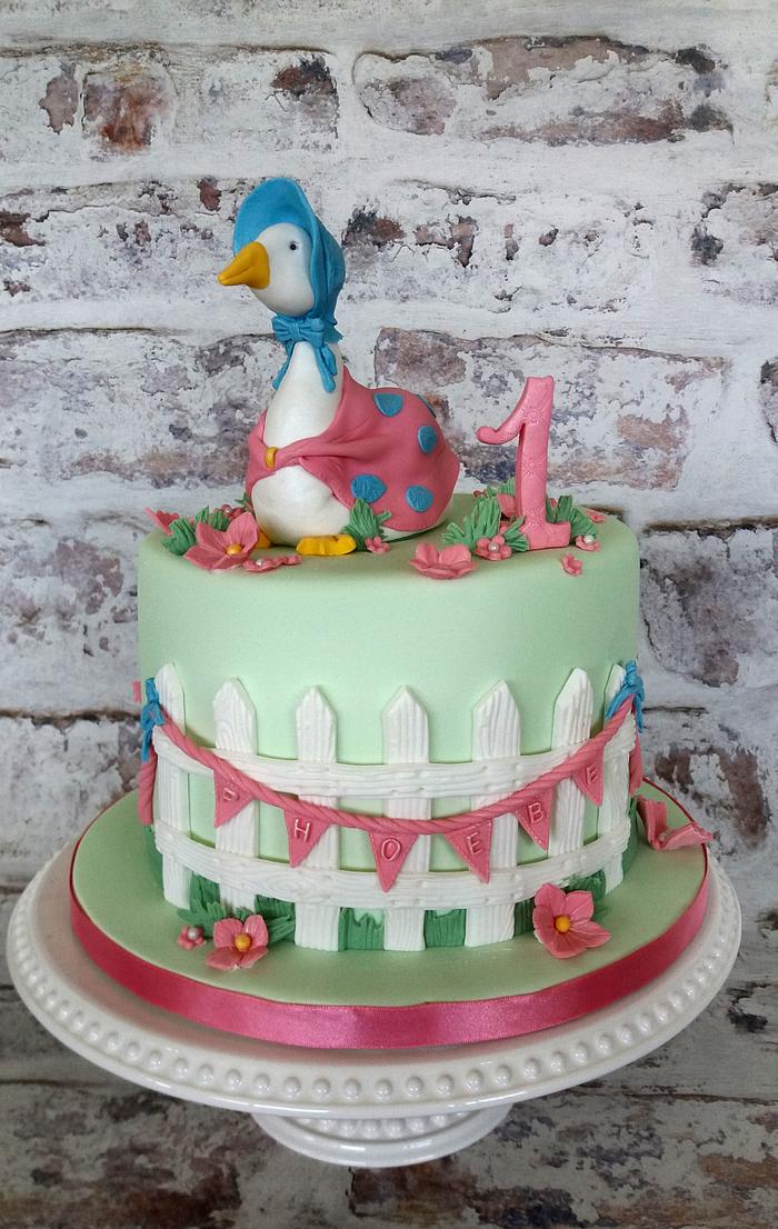 Jemima Puddle Duck 1st Birthday Cake