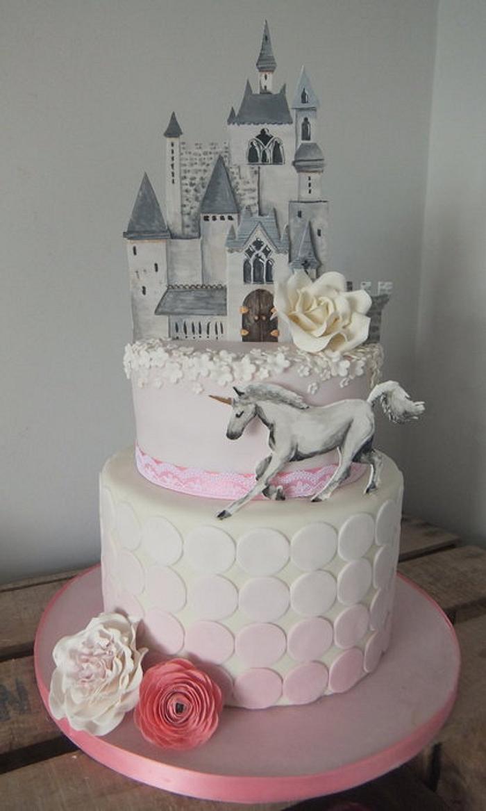 Princess themed birthday cake