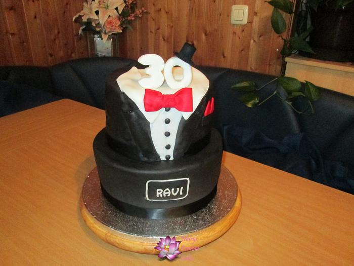 30th Birthday Suit Cake