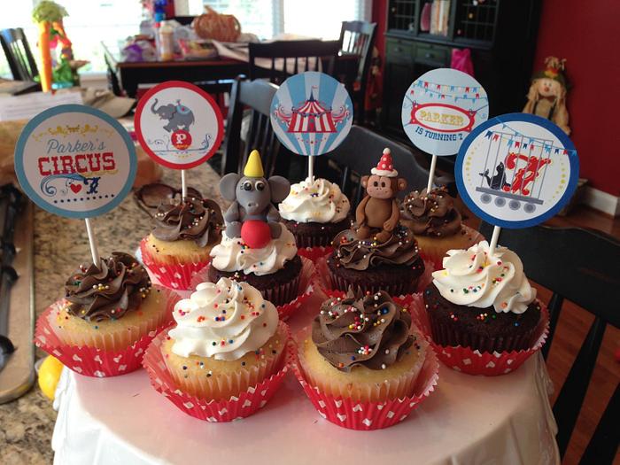 Circus Theme Cupcake Toppers 