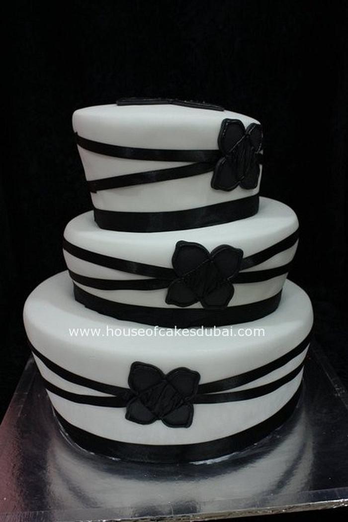 Black and white cake
