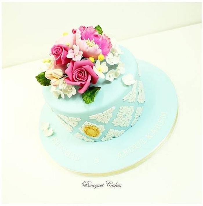 Spring flowers cake