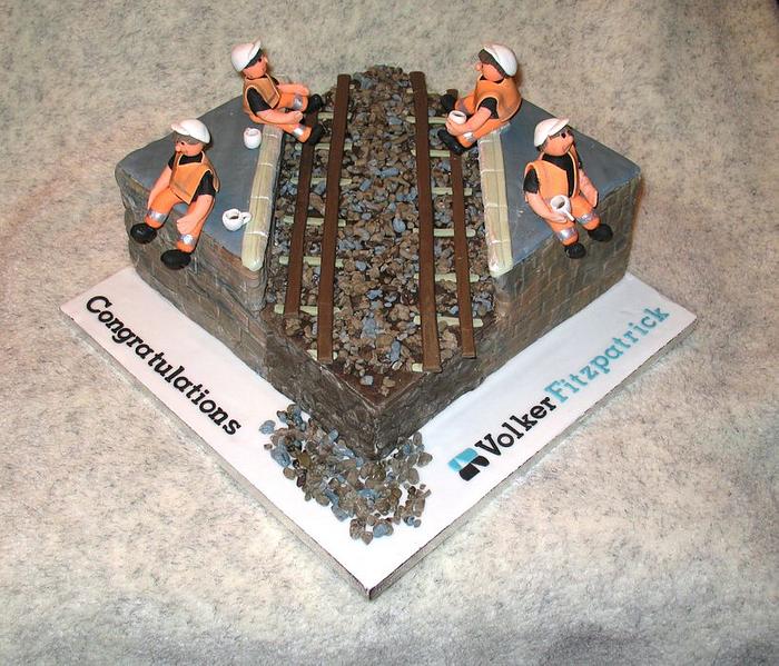 Railway Construction Worker Cake