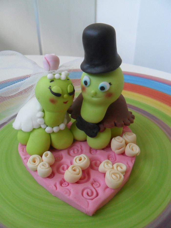 Turtles Wedding cake topper :)