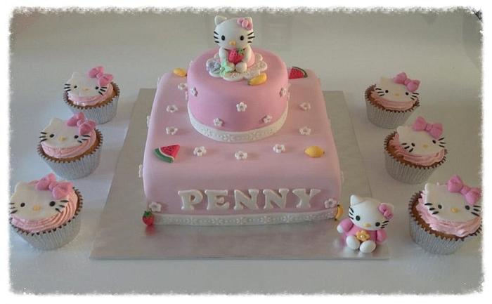 Hello Kitty cake & cupcakes (www.facebook.com/s.delicacy)