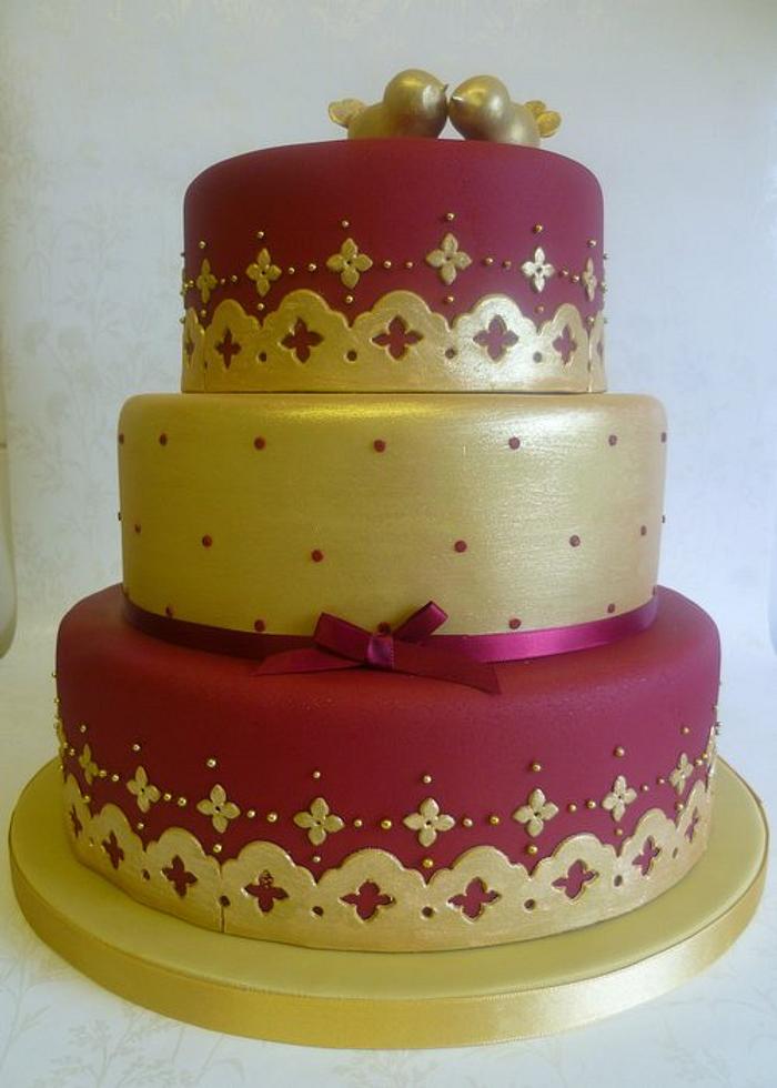 Asian inspired Baroque Wedding cake