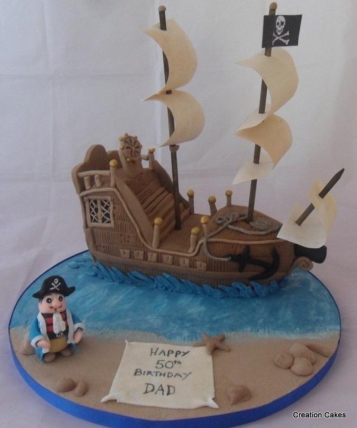Captain Pugwash Ship Cake