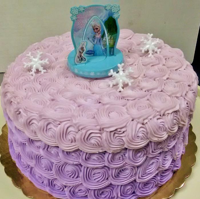 Rosette cake buttercream purple