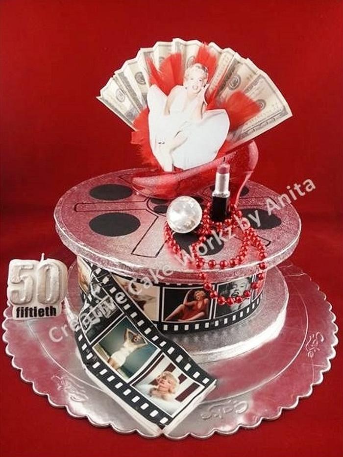 Marilyn Monroe Movie Reel Cake