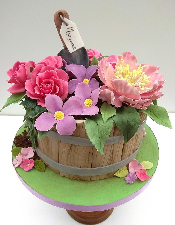 Gardening birthday cake
