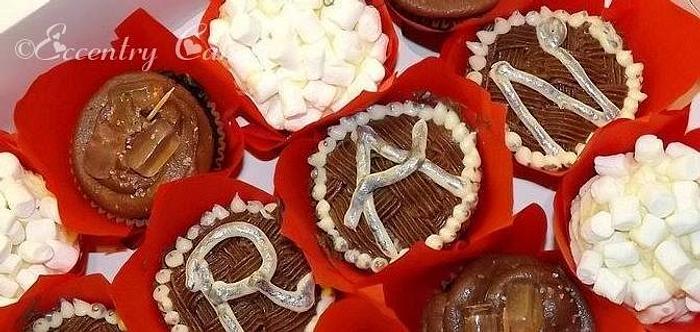 Popcorn and coca-cola cupcakes