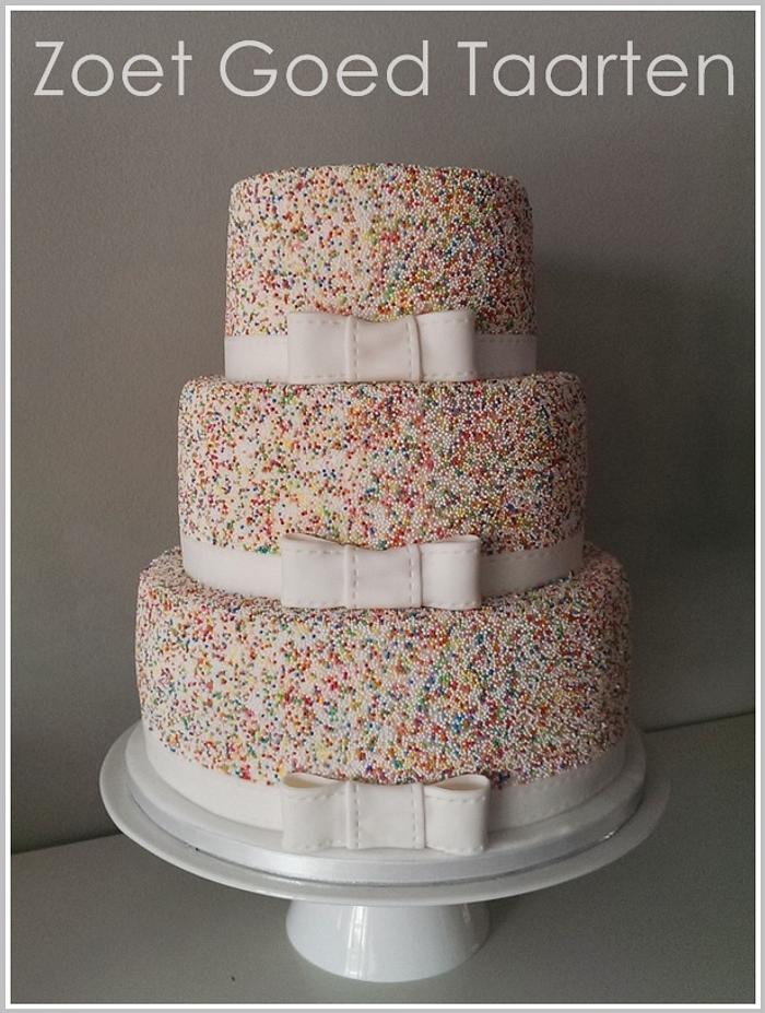 Sprinkle Wedding Cake 