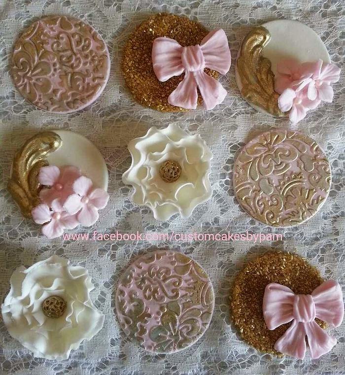 Girly cupcake toppers