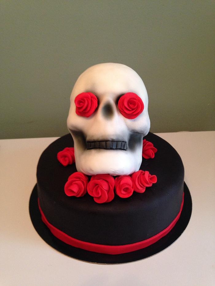 Creepy Skull Cake - Wilton