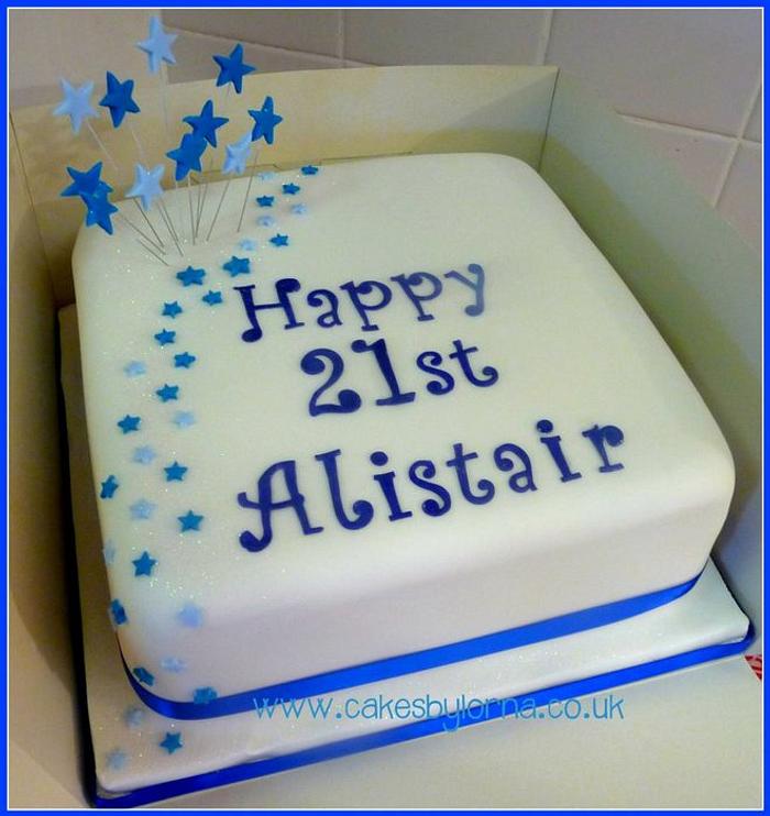 Simple 21st Birthday Cake