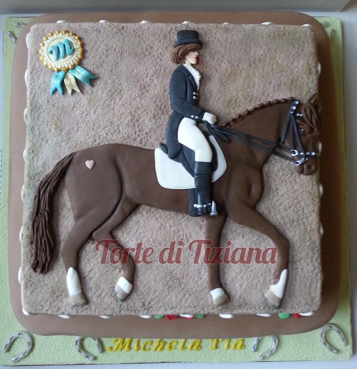 Horse dressage cake