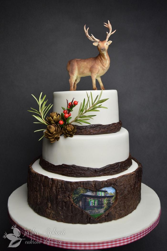 Woodland Deer Biscoff Cake - The Little Blog Of Vegan