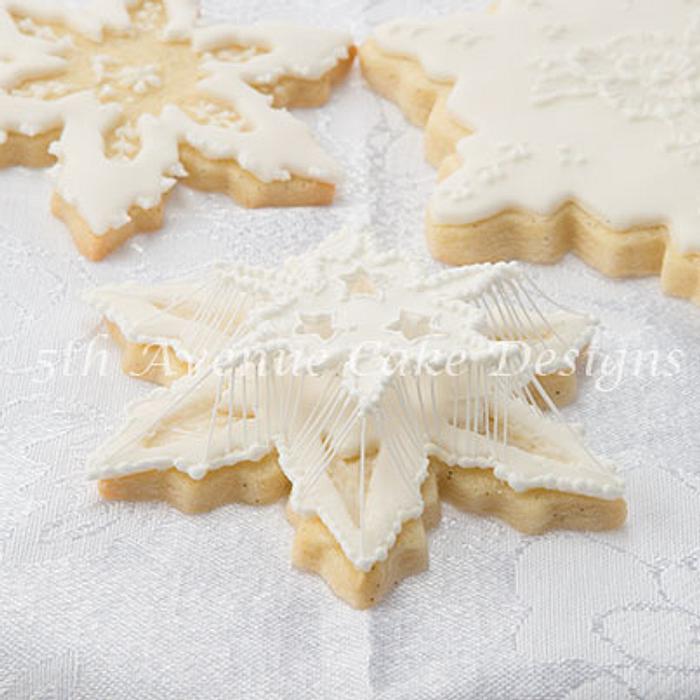 Suspended String-Work Snowflake Cookie
