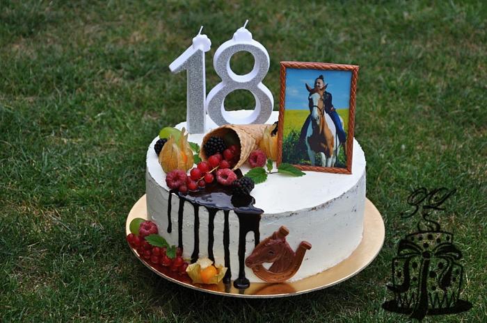 Drip cake for horse lover