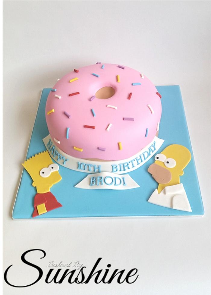 Simpsons birthday cake 