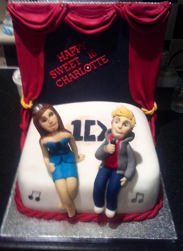 One direction stage cake