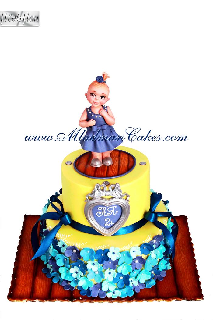 Baby in Blue Cake