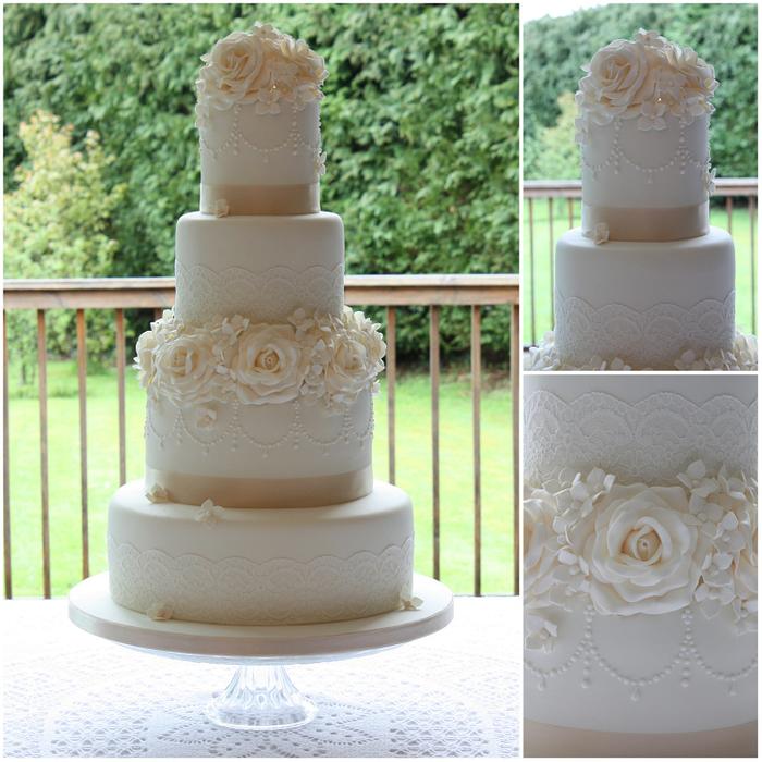 Victorian Opulence Wedding Cake