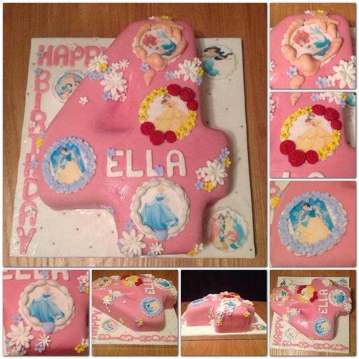 Disney Princess 4th Birthday Cake