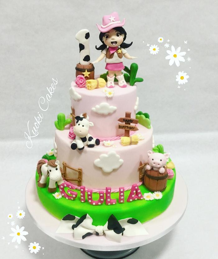 Cow girl cake 