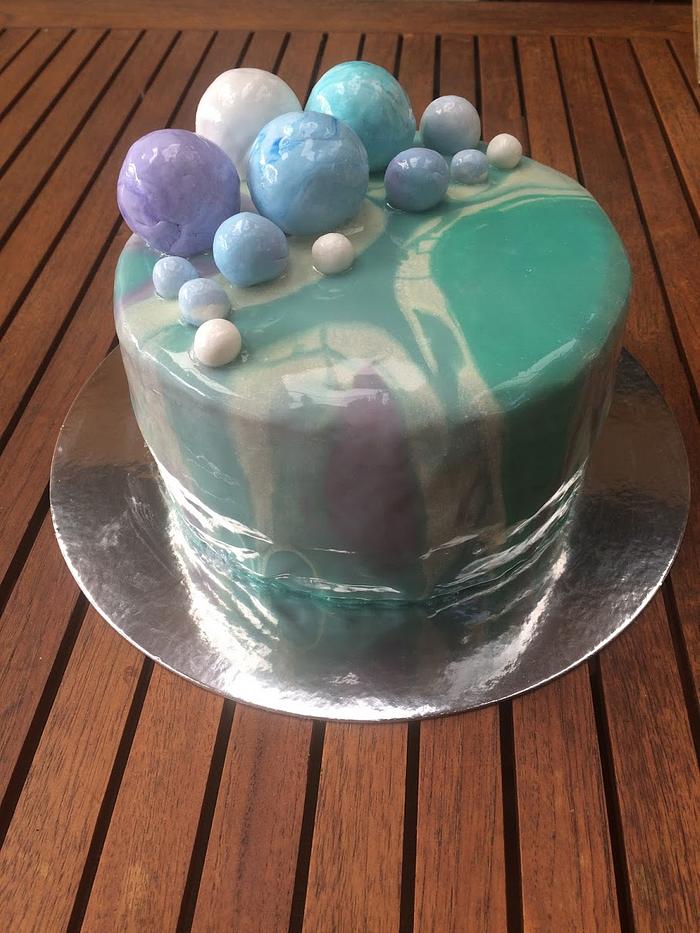 space rainbow cake