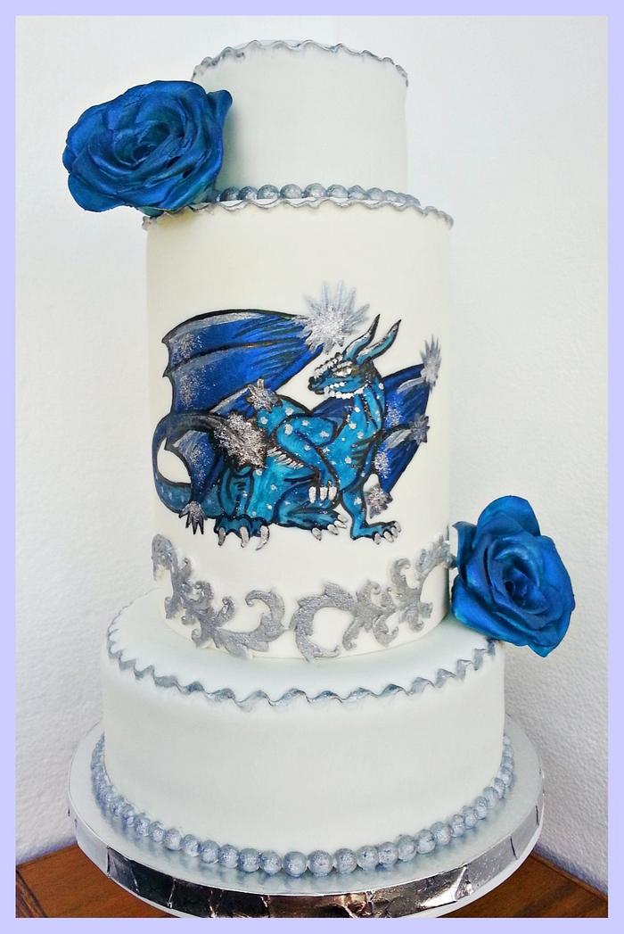 Ice dragon cake
