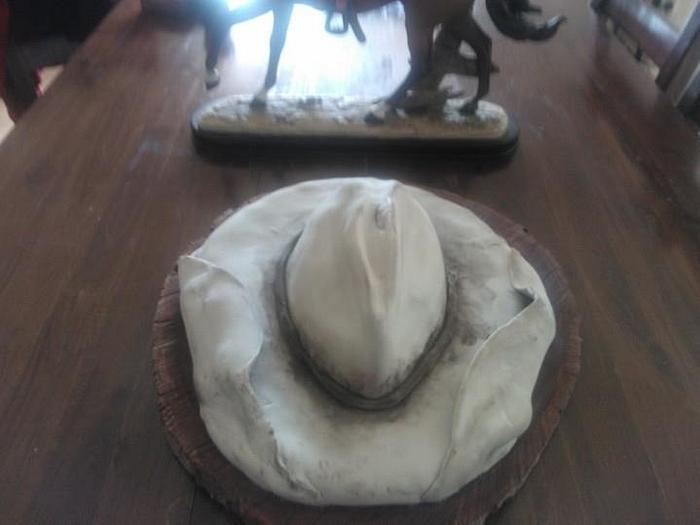 My daughter and future son-inlaws engagement cake their Akubra Hat