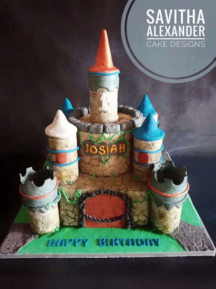 Medieval castle cake