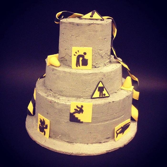 concrete cake