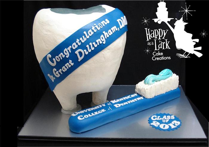 Dental school graduate cake