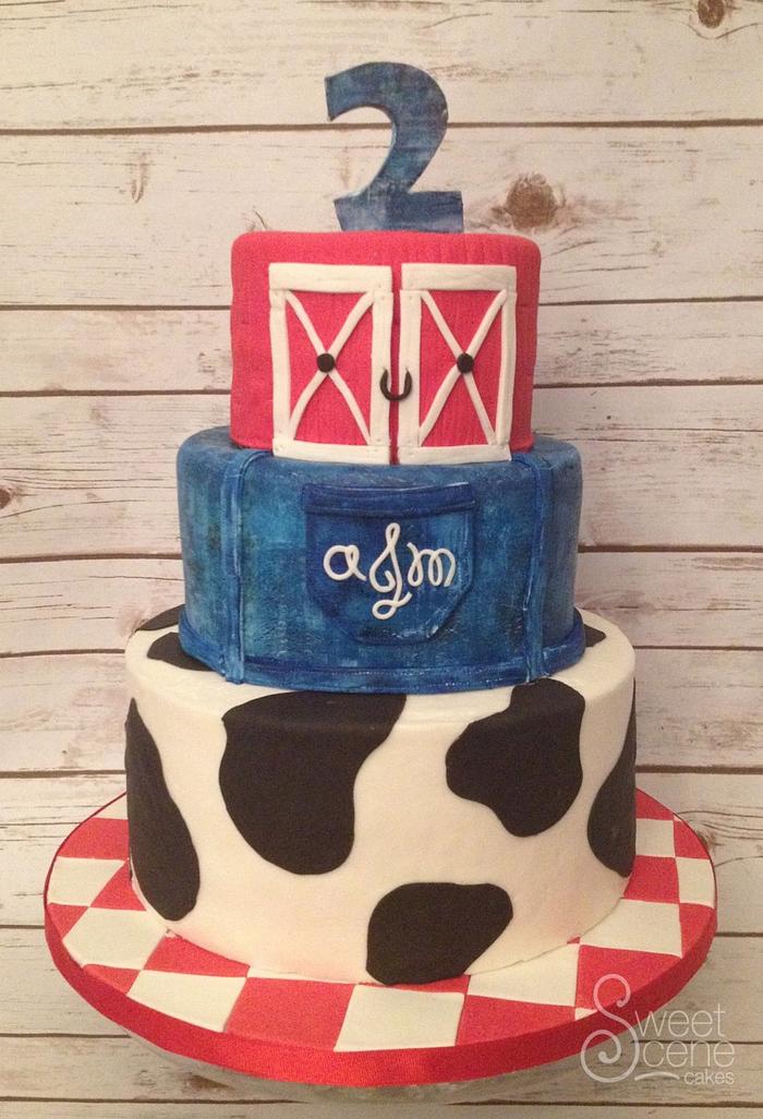Farm Party Birthday Cake