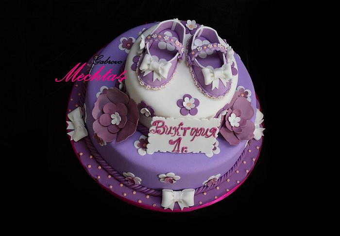 purple girl cake