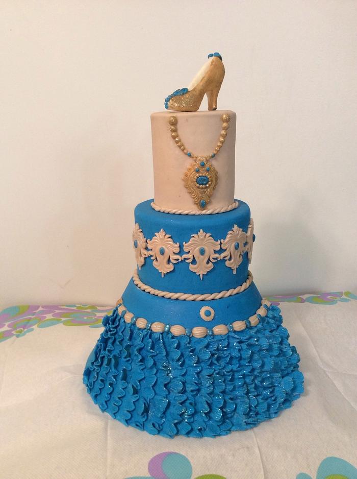 Blue cake - Decorated Cake by Guacha - CakesDecor
