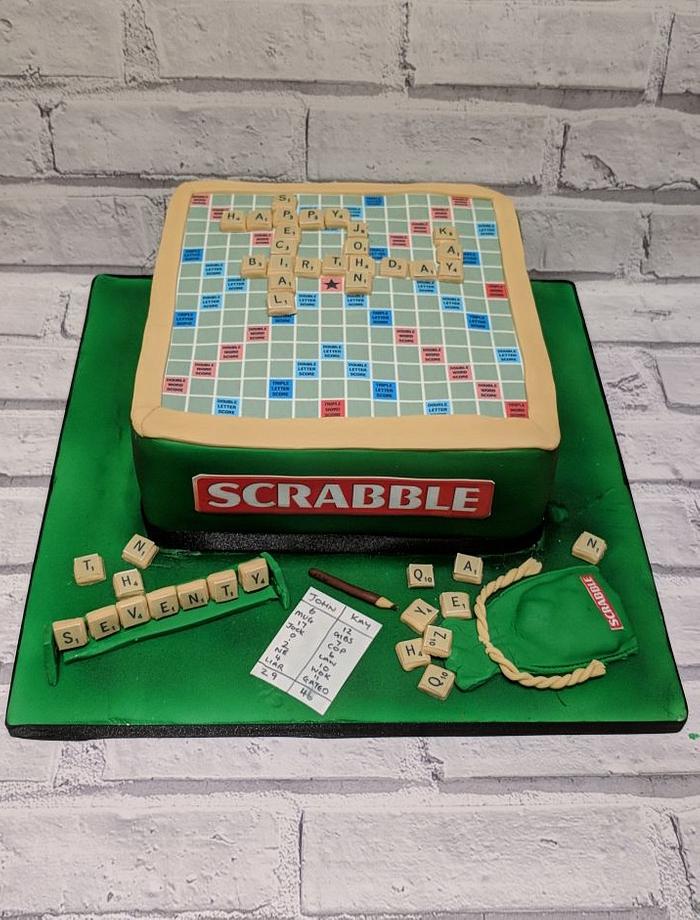 Scrabble lovers cake