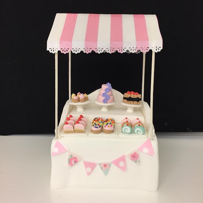 Miniature cake booth