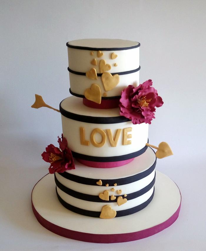 Valentine cake love