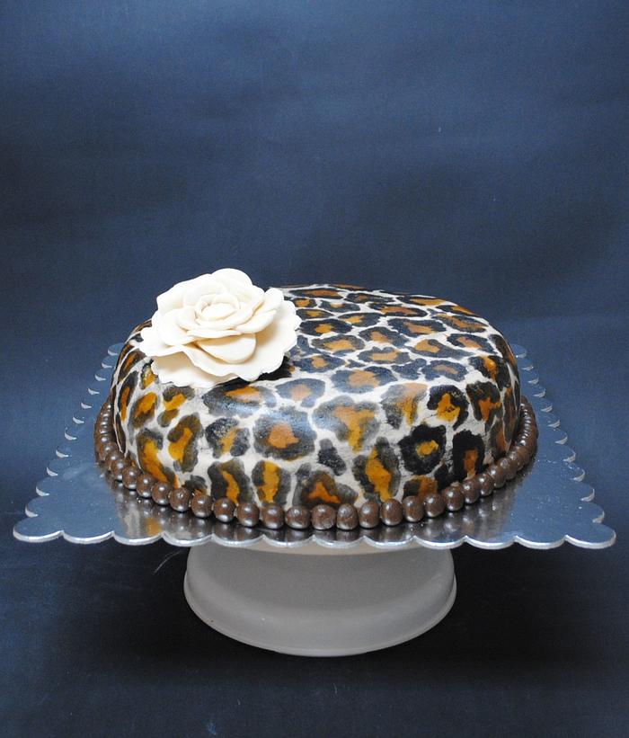 Animal print with roses