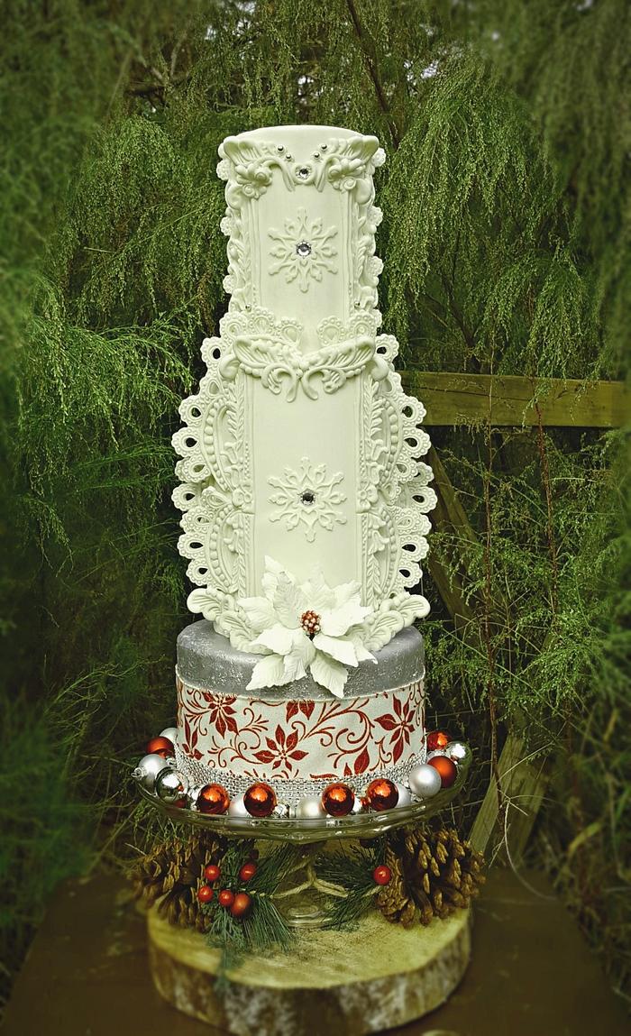 Holiday 2016 Themed Wedding Cake 