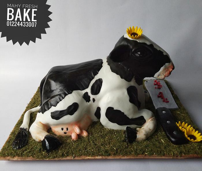 3d cow cake