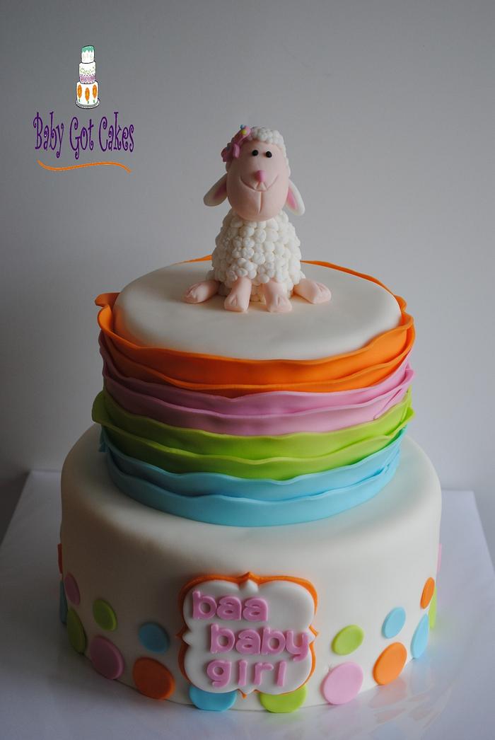 Baa...Baby Girl Shower Cake