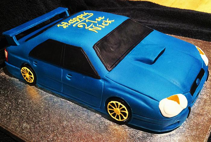 Subaru Impreza cake 