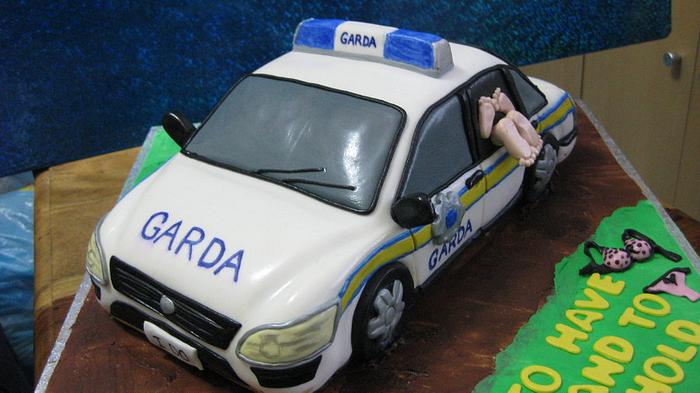 Garda car hen party cake
