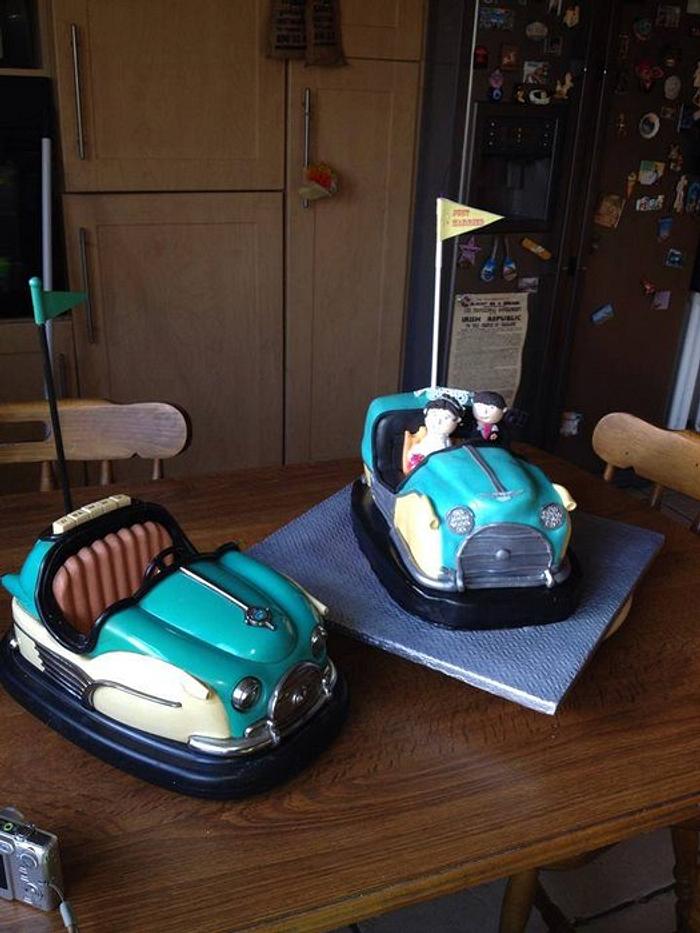 bumper car cake