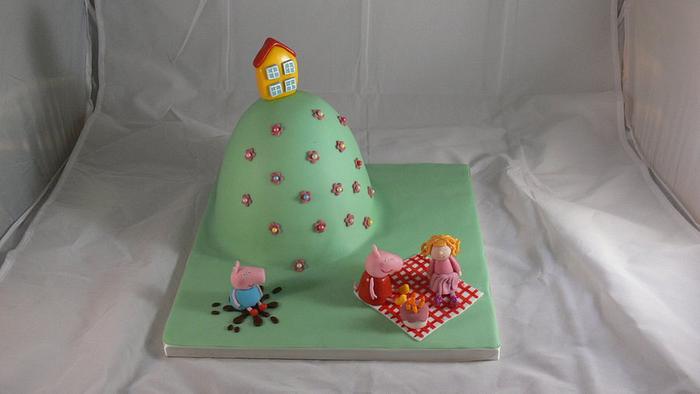 Peppa Pig birthday cake for Elvie