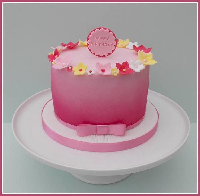 Very Pink Birthday Cake